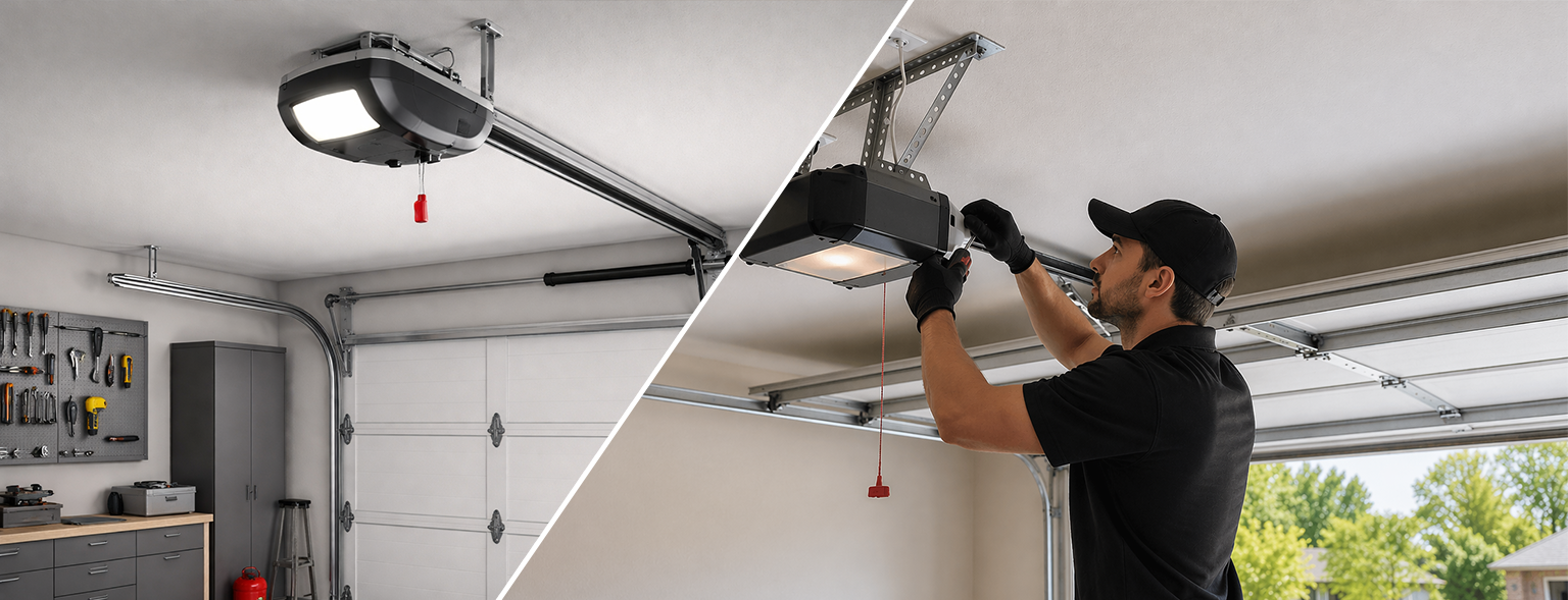 Garage door motor opener unit