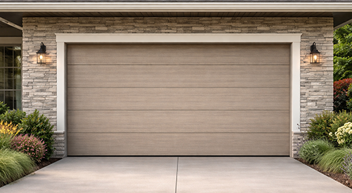 Residential garage door modern home exterior